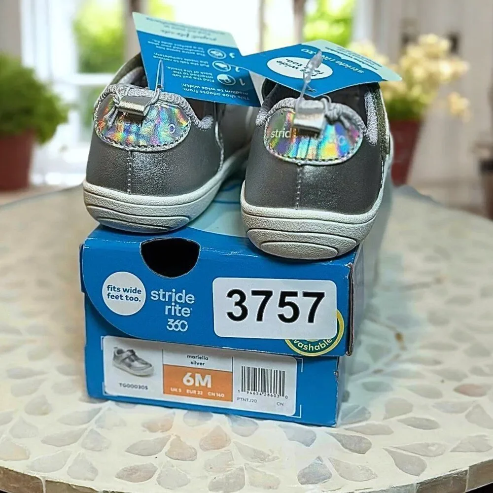 Stride Rite Mariella First Walker Supportive Mary Jane Glitter Toddler Girls 6